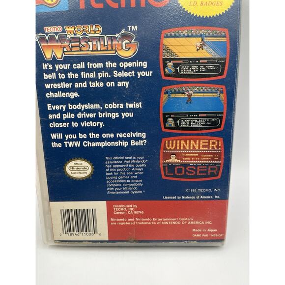 Tecmo World Wrestling (Nintendo Entertainment System, 1990) With Case - Picture 3 of 9